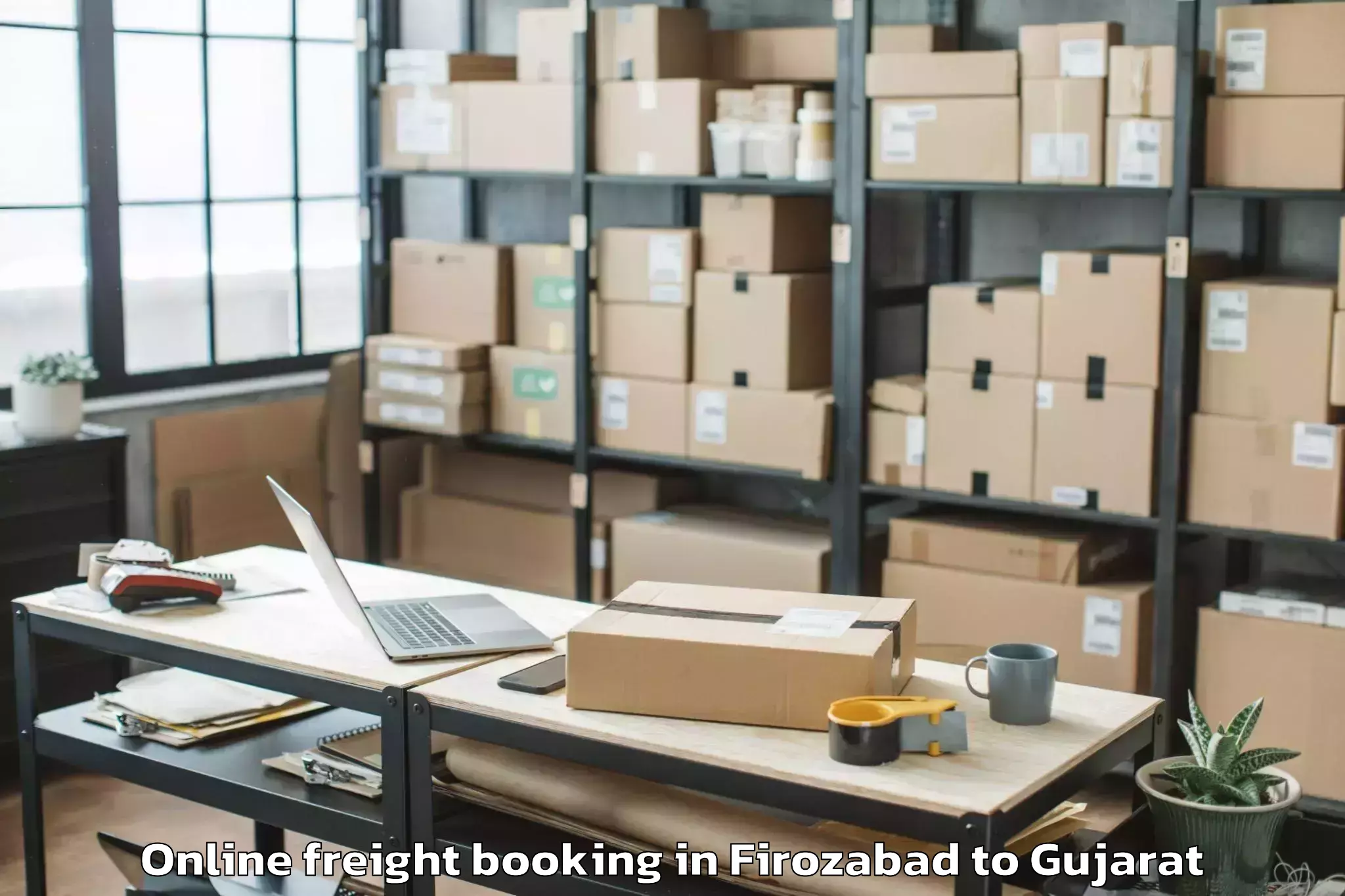 Comprehensive Firozabad to Adalaj Online Freight Booking